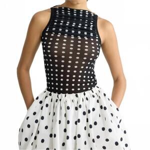 NEW PATOU recycled nylon ruched top in night blue